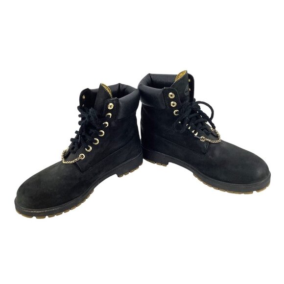 Timberland Mens 6-Inch Premium Waterproof Boots Black Nubuck Size 9.5 - Picture 5 of 9